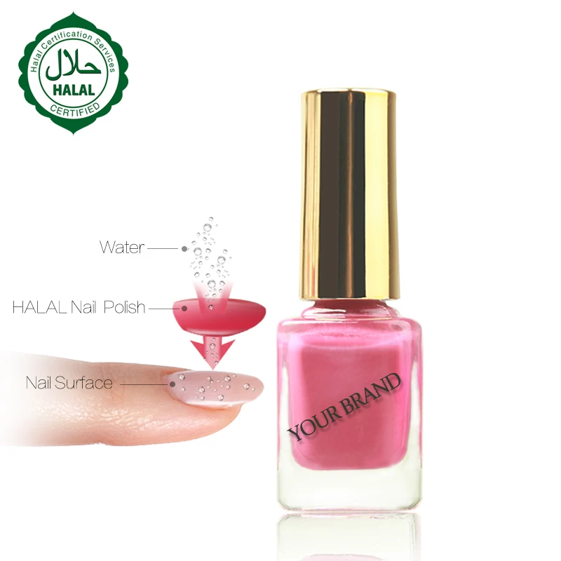 

Non toxic custom color nail polish breathable water based halal nail polish