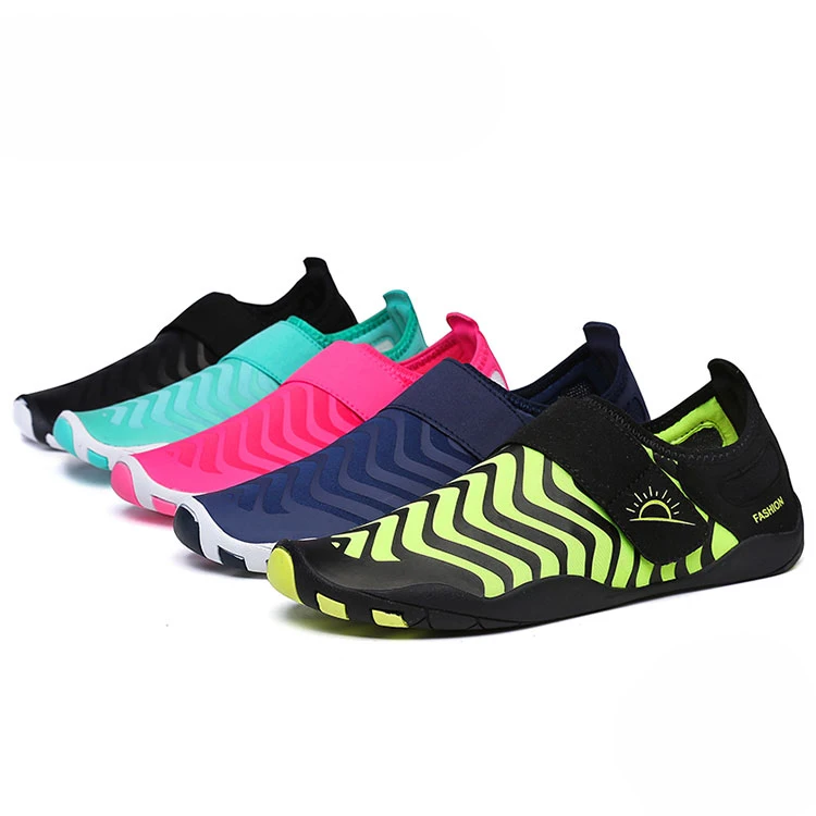 

New Fashion Water Walking Rubber Swim Shoes Summer Season For Men, Blue orange