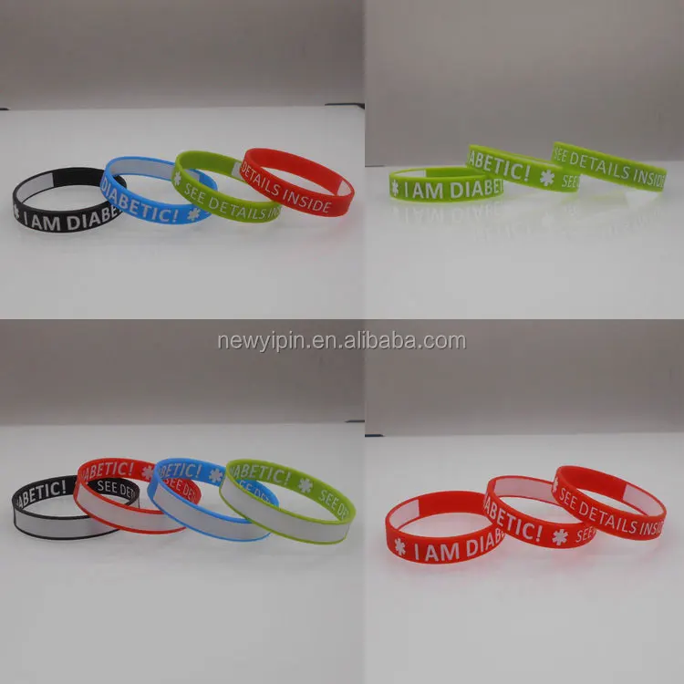 High Quality Custom Silicone Bracelets Diy Rubber Wristbands With
