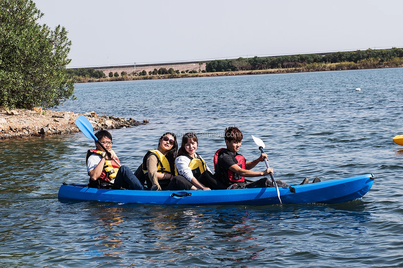 noninflatable four person family kayak sitontop rowing