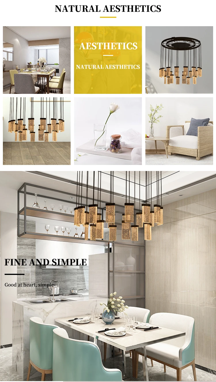 Crystal suspension chandelier lighting