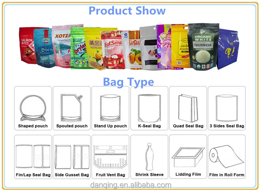 DQ PACK Food Grade Plastic Material Snack Food Packaging Bag