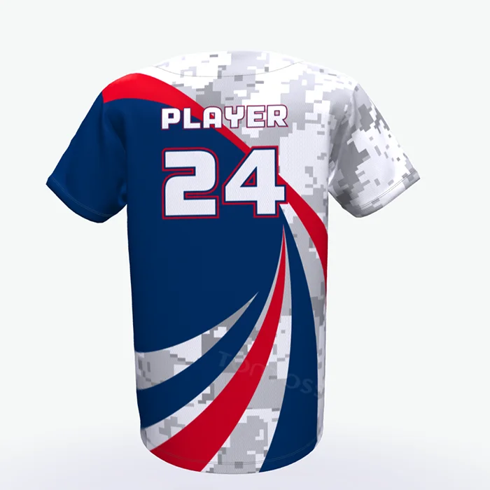 China Tonton sportswear Camo Baseball Jerseys with Custom