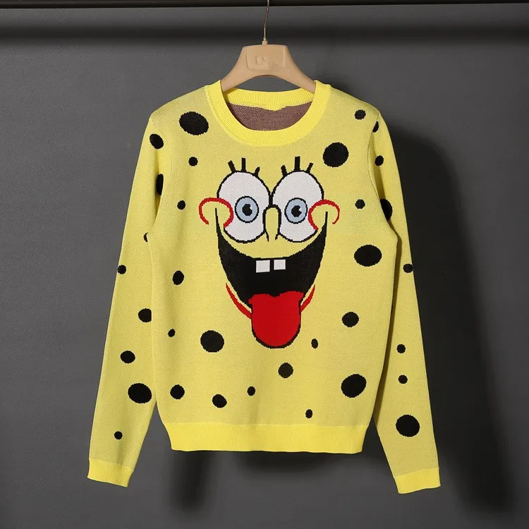 2015 otoño amarillo de dibujos animados bob esponja