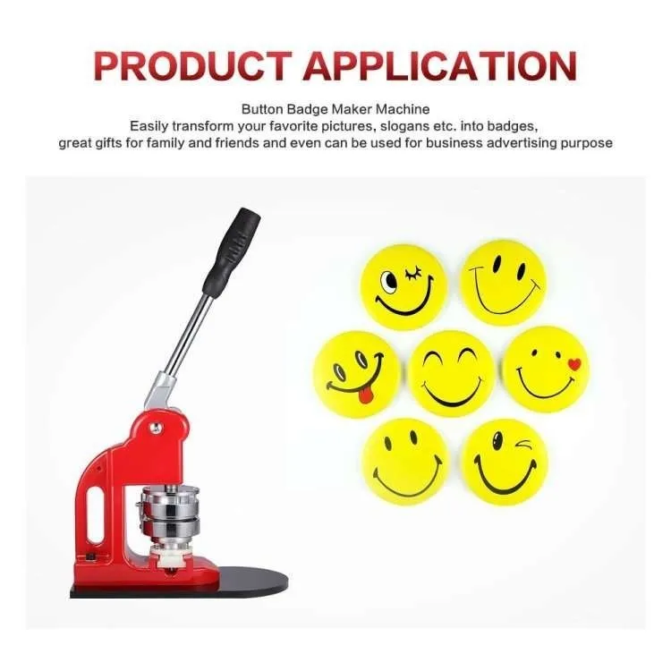 cheap 58mm manual round metal safety pin badge maker button badge