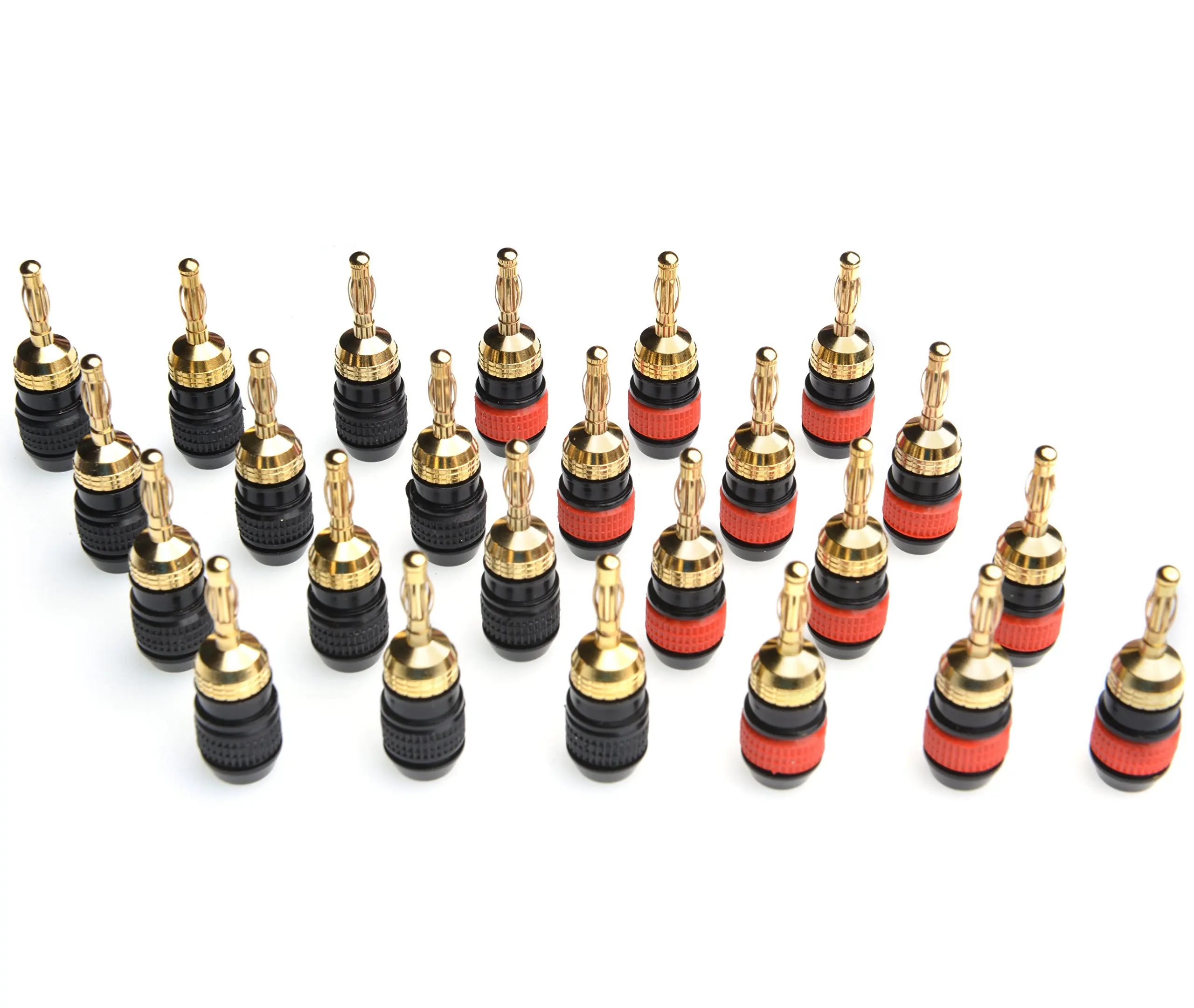VOSO Banana Plug Jack Socket Panel Amplifier Terminal Binding Post 4 Red 4 Black