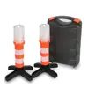 Road Warning Beacon Emergency Roadside Flashing Flares Safety Strobe Work Lights with Magnetic Detachable Stand Storage Case