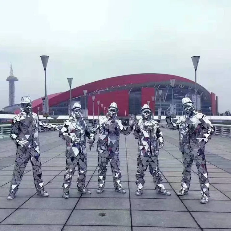 

Cheap Price Performance Dancing Mirror Finish Disco Robot Suits, Customized