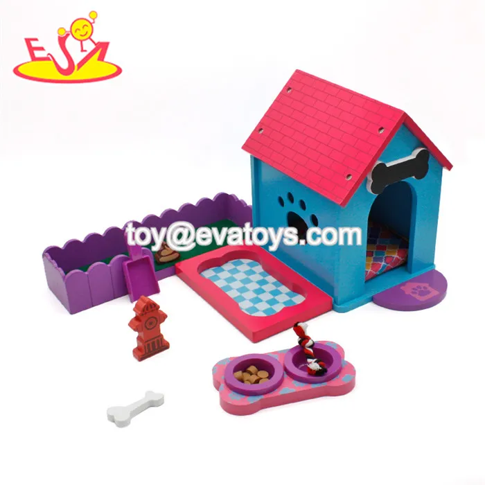 New Arrival Cute Puppy House Toy Wooden Dog Toys For Kids W06f071 Buy
