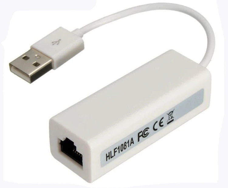 Usb 100. USB to Ethernet Adapter White.