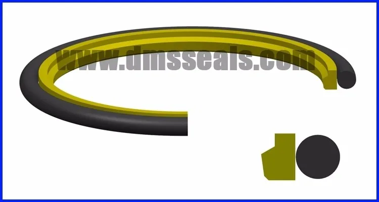 product-construction machinery excavator hydraulic HBTS rod step seal with nbr o ring-DMS Seal Manuf