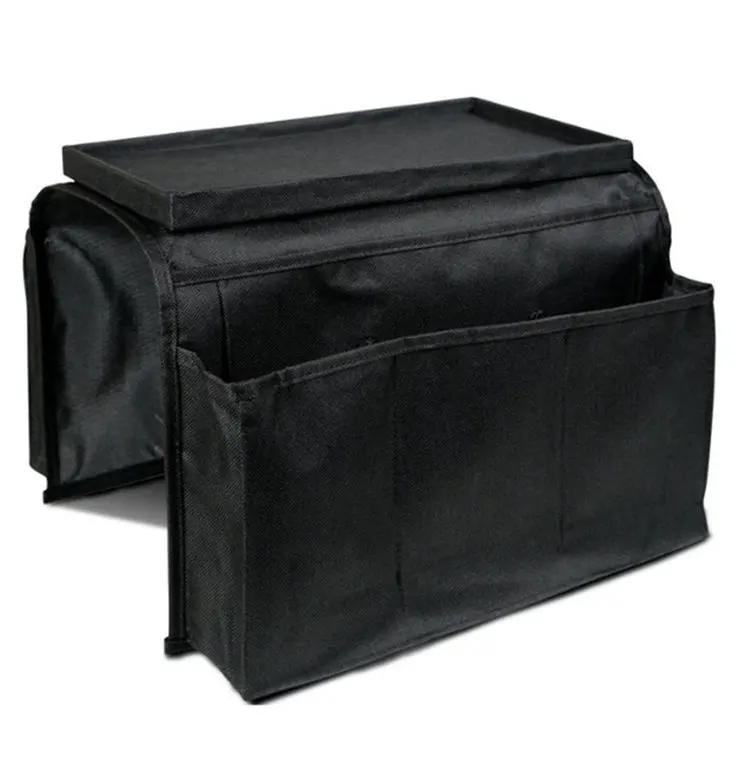 Black Sofa Holder Bag Coach Sofa Edge Arm Rest Organizer