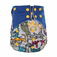 

best Baby cloth diaper online purchase AI2 PUL mix tone printed breathable and washable nappy
