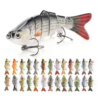 

Hot selling Artificial 10cm 17.5g realistic hard 6 segmented fish lure multi-jointed fishing lures swim bait