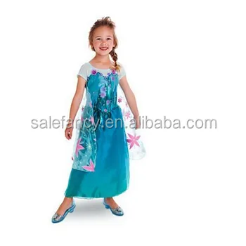 Elsa Frozen Fever Girls Deluxe Costume | BuyCostumes.com