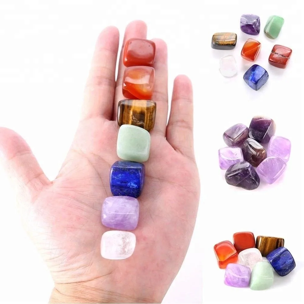 
7 Chakra Gemstones tumbled Natural Stone Reiki crystals healing stones for healing gifts  (62122435628)