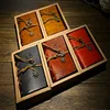 travel vintage style leather journal gift set