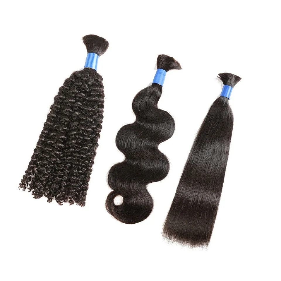 

Buy Remy Human Natural Virgin Unprocessed Indian European Vietnam Jamaican Afro Kinky Curly Remy Bulk Hair For Wig Making, Natural color