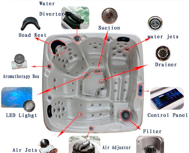 inflatable spa pool pool spa jet nozzles outdoor mini pool spa