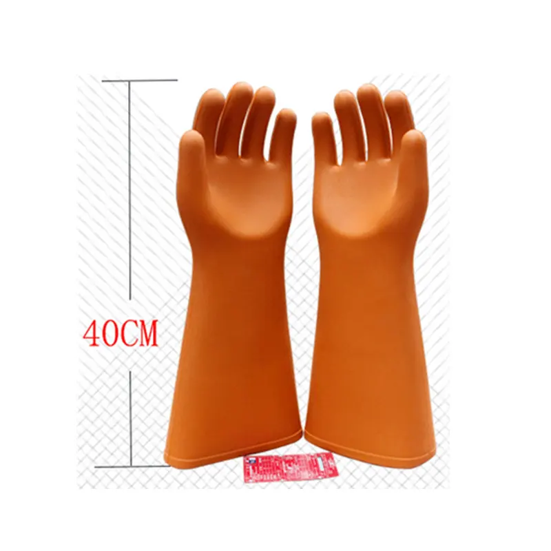 25kv Safety Electrical Protective Insulated Gloves Rubber Insulating