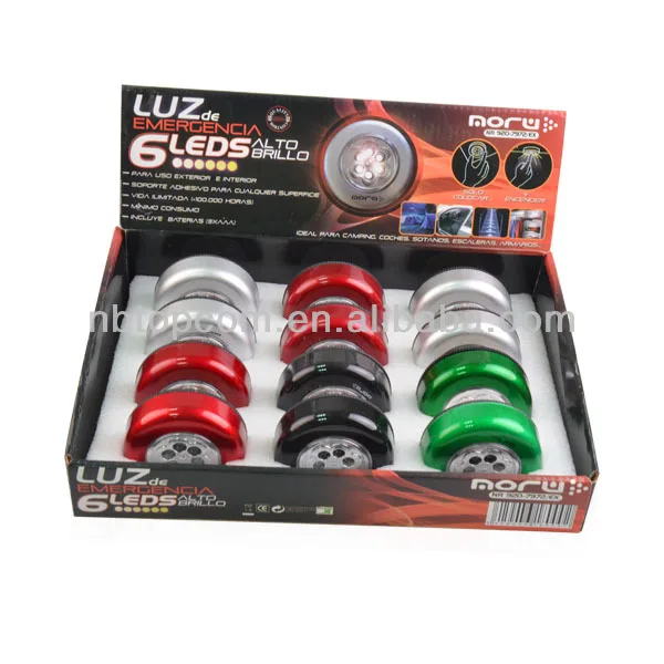 New Design 3 LED Mini Push Lamp Smart LED Push Light With Sticker