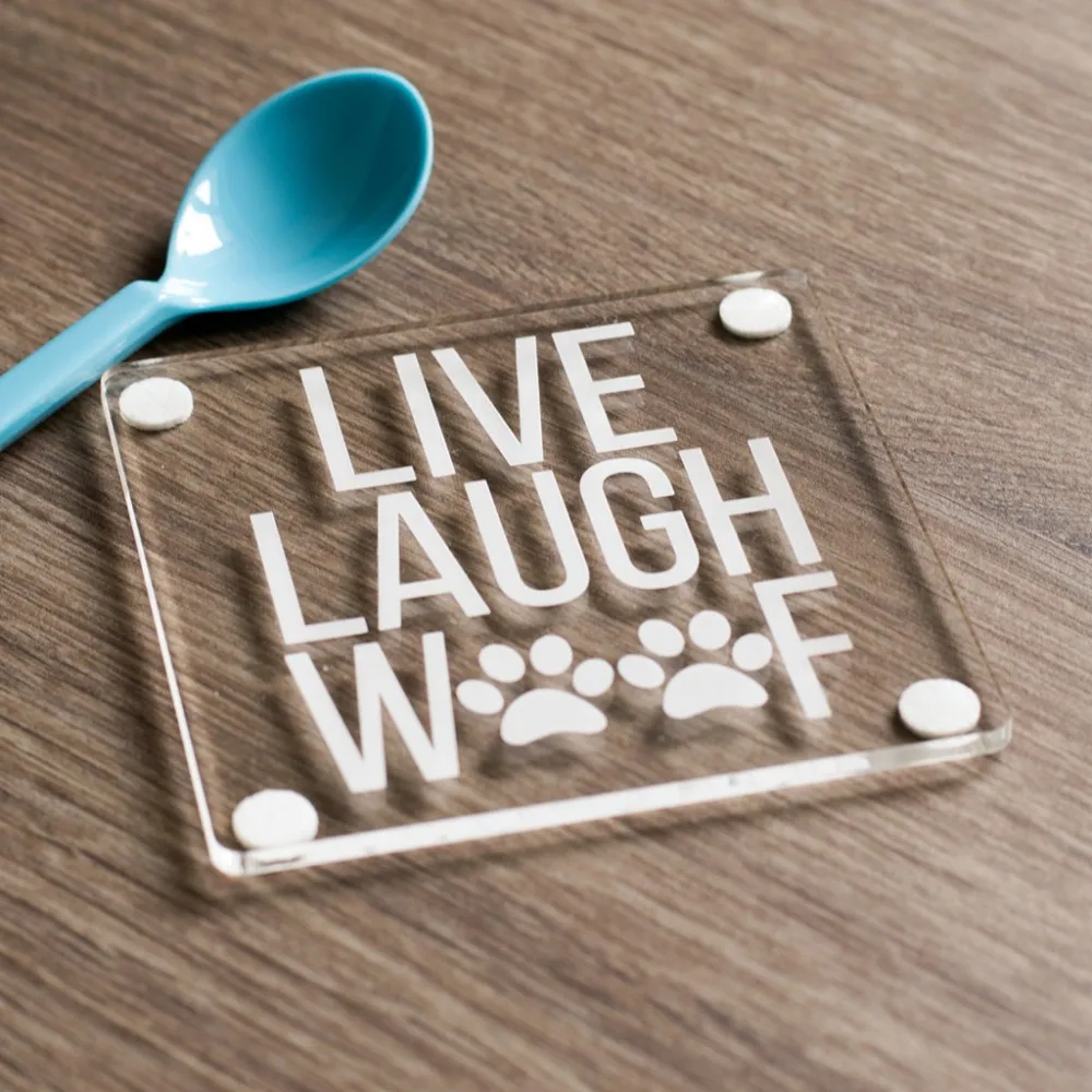 Custom Neon Color Laser Engraving Acrylic Jigsaw Puzzle Drink Coaster