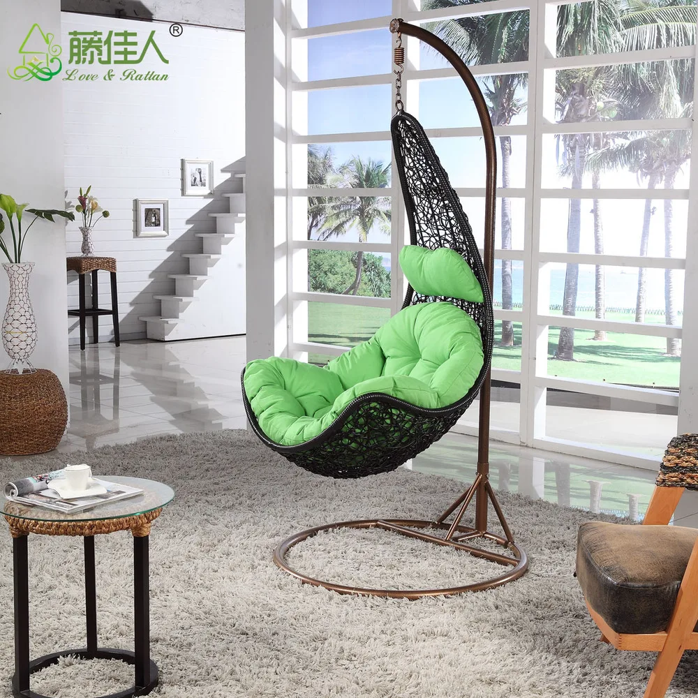 the pod garden wicker hanging garden chair