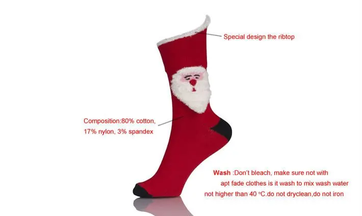 Custom 3D Red Christmas  Boot Elite Socks