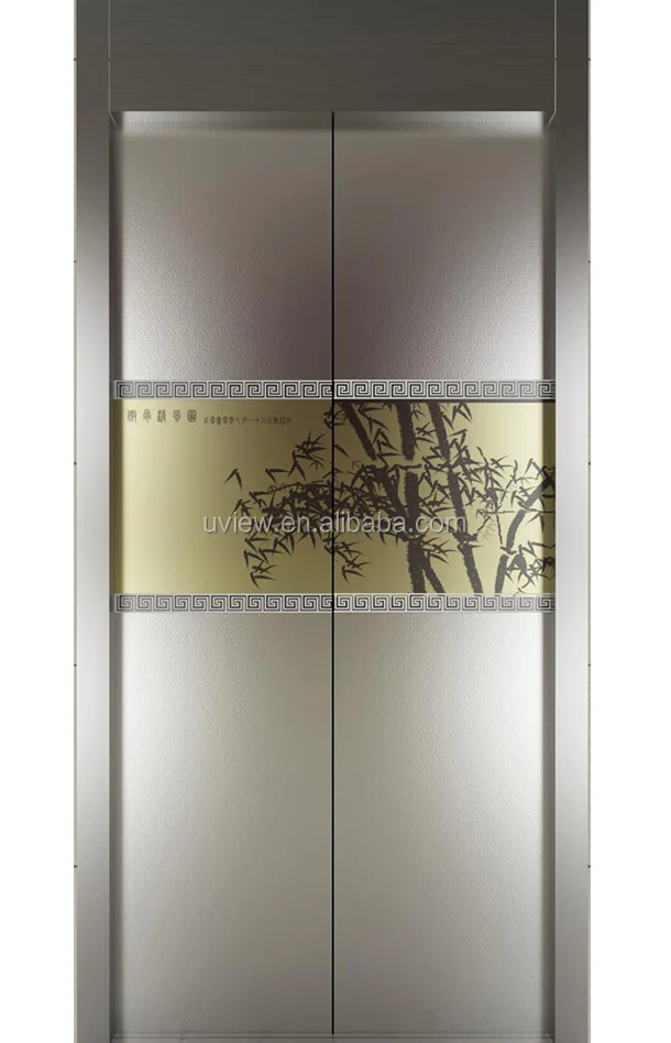 
Luxury stainless steel PVD gold titanium finish elevator door 