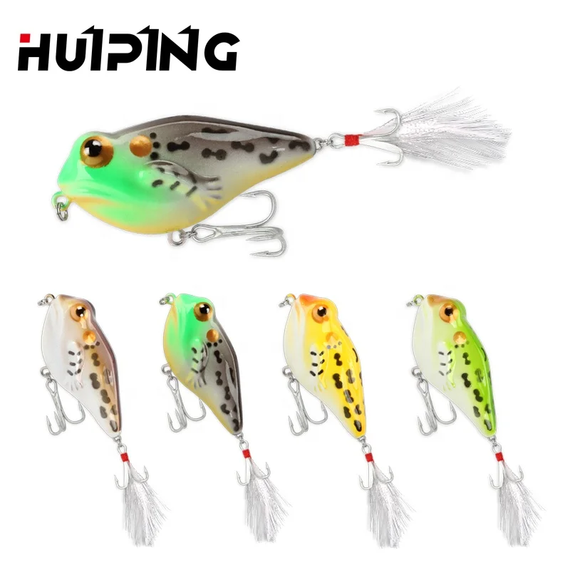 

Fishing Lures Wholesale 8g 60mm Top Water Frog Popper Lure Hard Bait Isca Artificial Pesca Bass Fishing CB078, 4 colors