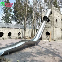 

Customized outdoor children's stainless steel tube slide playground spiral slide safety escape slide equipment