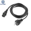 VDE Approved European 3 Pins Schuko Plug straight angle with C13 Connector