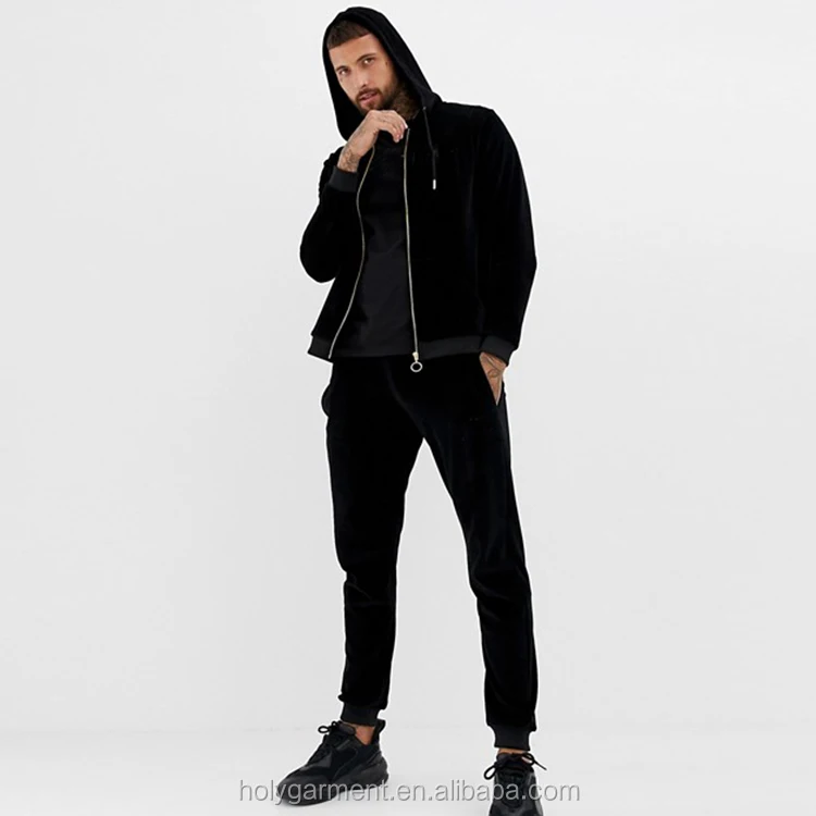 black and gold jogging suit