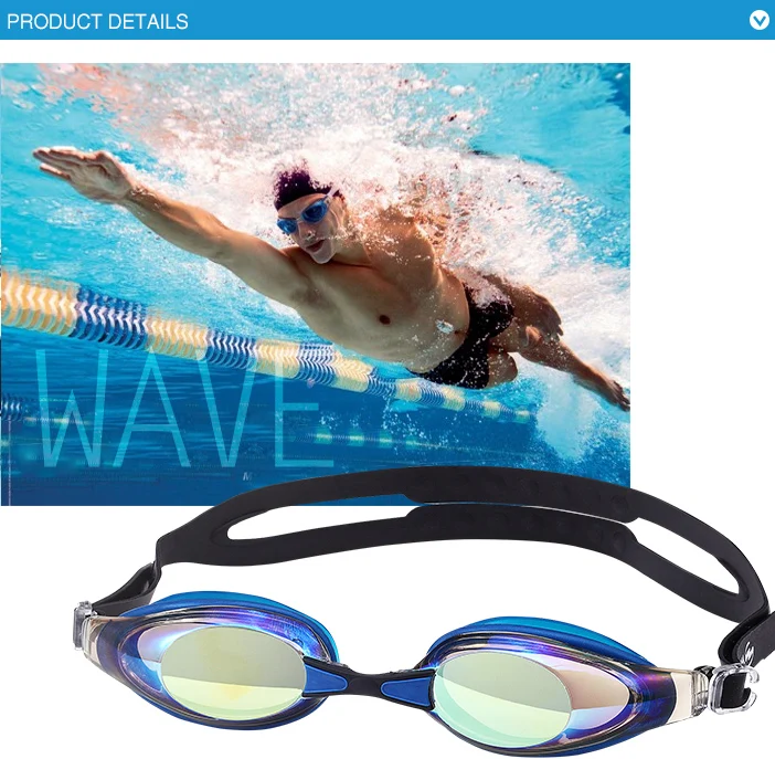 Wholesale Mirrored Prescription Myopia Swimming Goggles Diving Glasses