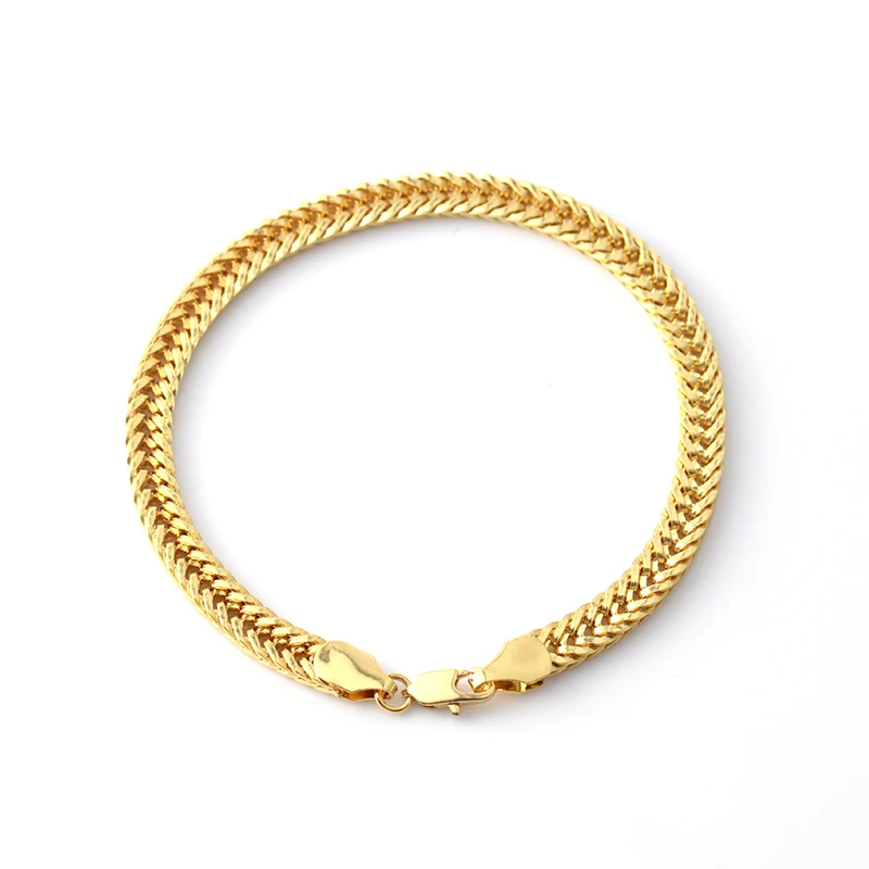 

high quality best selling 18k gold men personalized copper alloy charm women bracelet, As picture