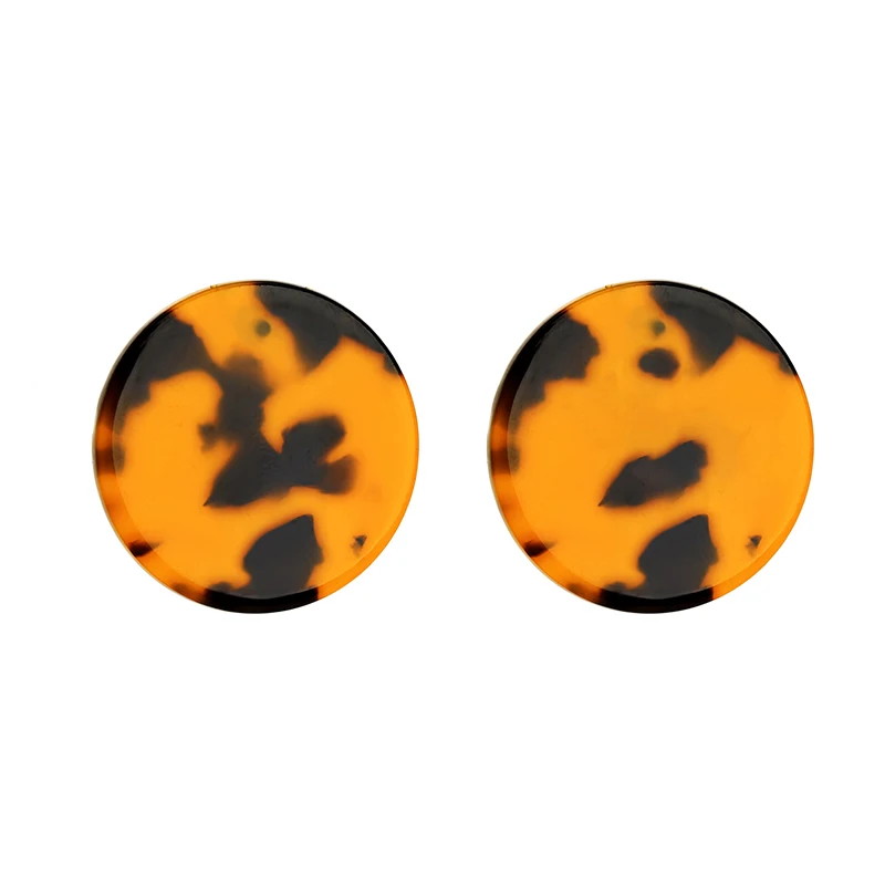 

ed00644c Fashion Resin Jewelry Patterned Acetate Acrylic Button Stud Earrings