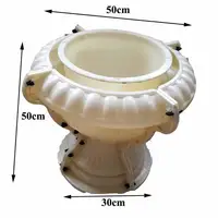 

Precast garden decorative cylinder cement planter flower pot plastic molds for sale