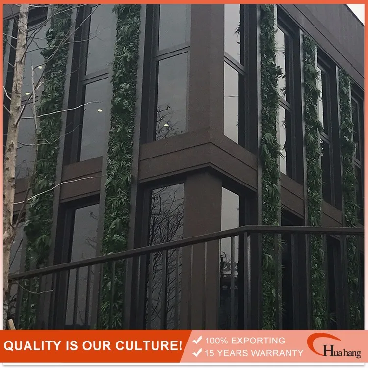 Economical Custom Design Brown Aluminum Fixed And Casement Glass Windows