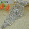 Wholesale beaded embroidery lace rhinestone trimmings design for dresses WRA-902