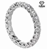 Wholesale Classics Design Dubai Gold Ladies 925 Silver Engagement Wedding Finger Eternity Ring