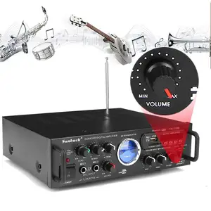 600W Bluetooth Stereo Amplifier VU Meter FM USB & Karaoke