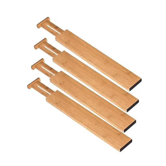 

adjustable expandable bamboo drawer divider organizers for kitchen dresser bedroom desk