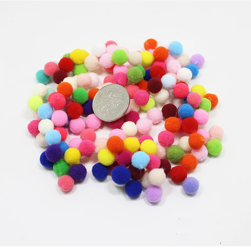 Hoomall 100pcs Mixed Color Pom Poms Fur Balls Diy Crafts Pompom For 