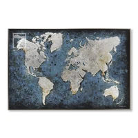 

Seven Wall Arts Abstract Vintage Oil Painting Home wall decoration World Map Canvas Painting Home Decor