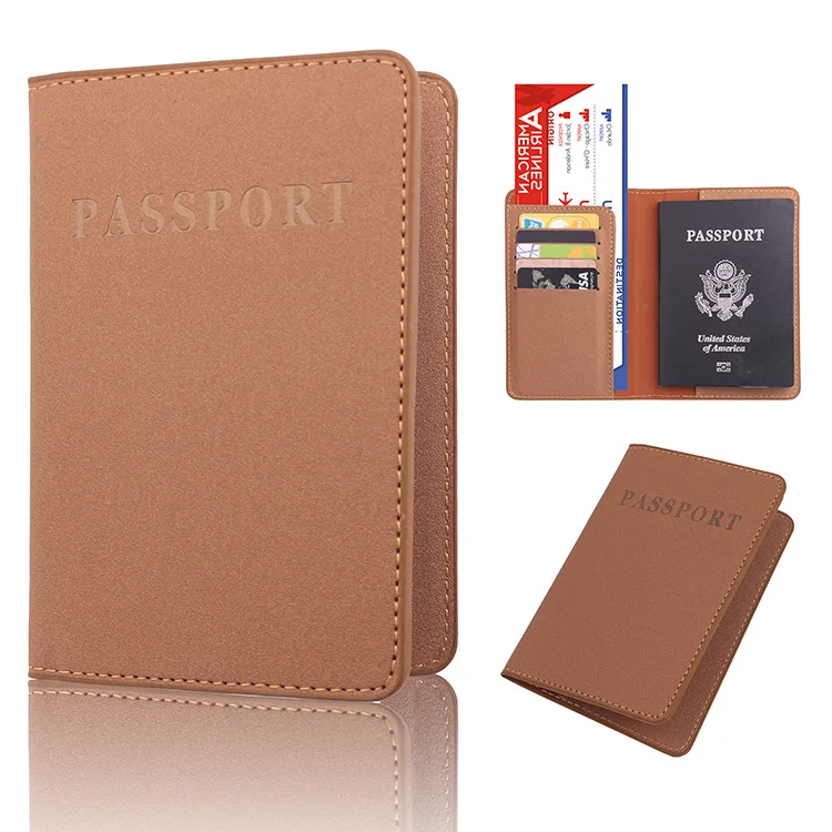 

PU Leather Passport Holder Protector Wallet Business Card Soft Passport Cover