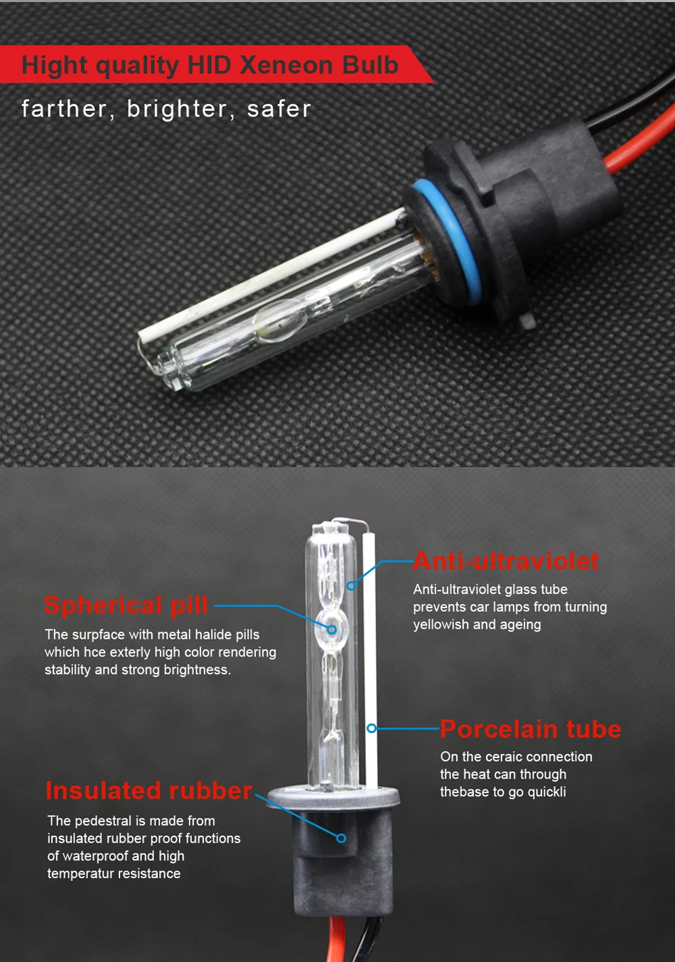 Auto Accessaries Good Price Hid Xenon Bulb H1 4300k 6000k 8000k Auto