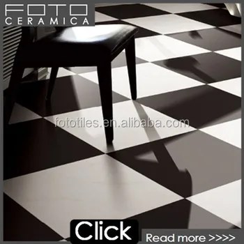 Porcelain Black And White Checkered Floor Tile For Interior Decoration Porcelain Black And White Checkered Floor Tile For Interior Decoration