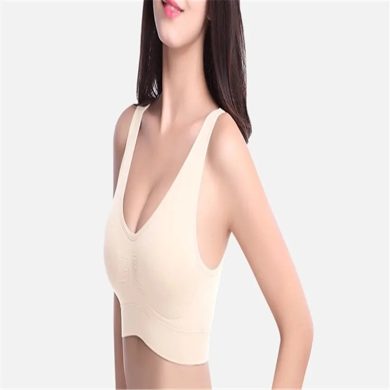 3pcs/set with box sexy genie bra With Pads Seamless push up bra plus size XXXL underwear wireless Bra black/white/nude