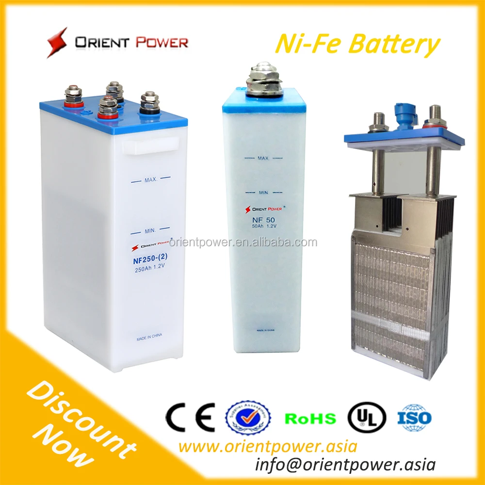 
NIFE battery nickel iron battery 1.2V 1200Ah 