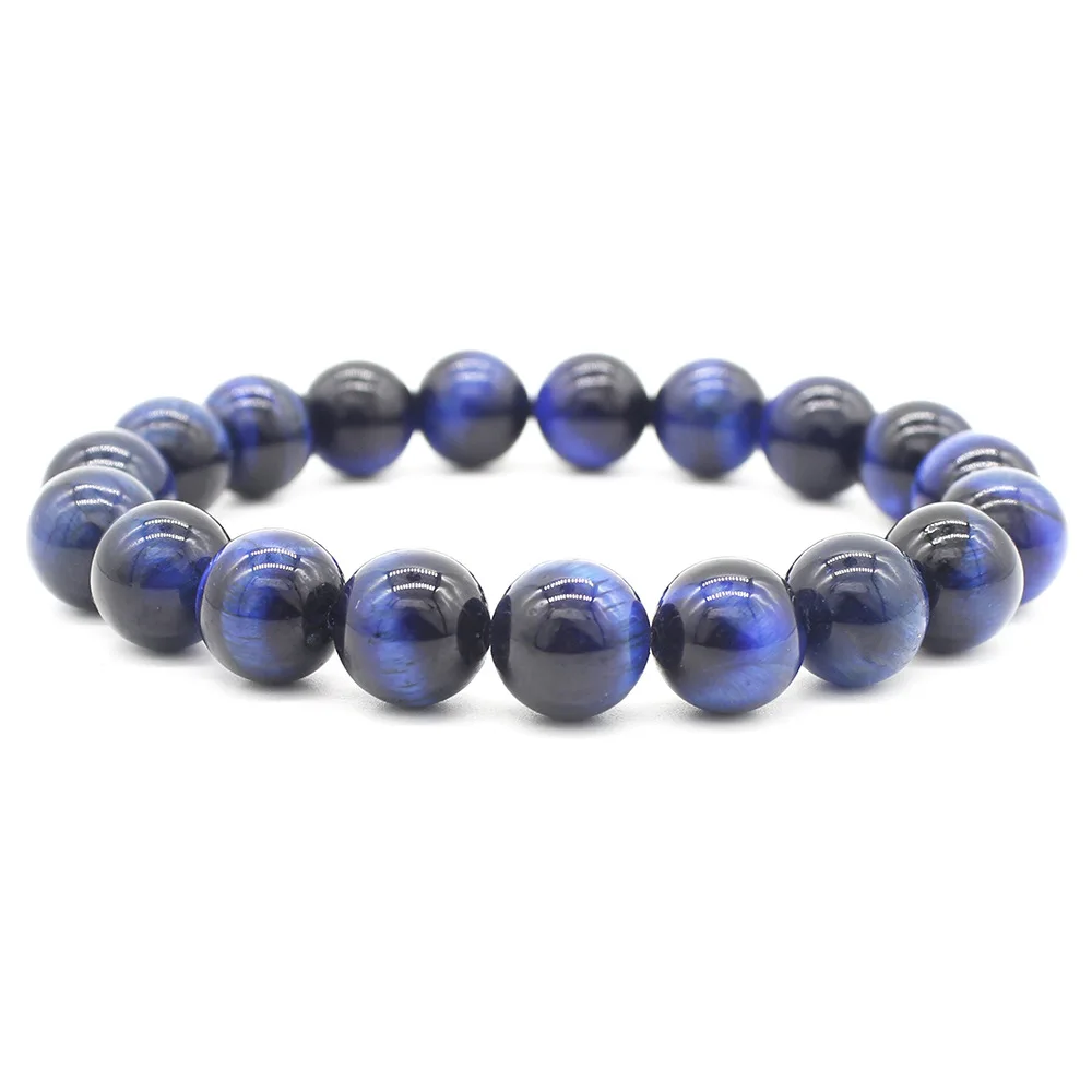 

Simple jewelry Natural Blue Tiger Eye Stone Gemstone Bracelet for Man Woman